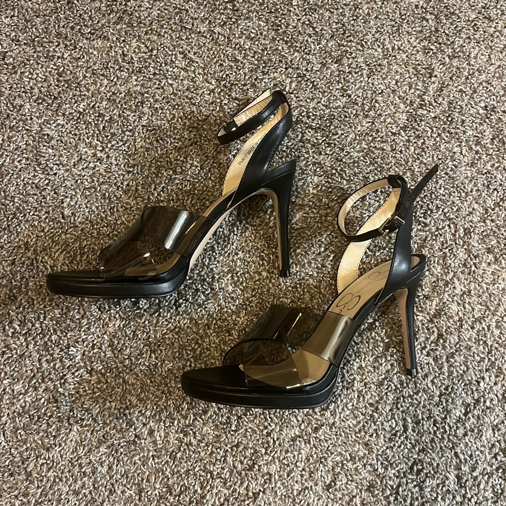 BRAND NEW Jessica Simpson Davia Heel Sandal Black Size 6.5
